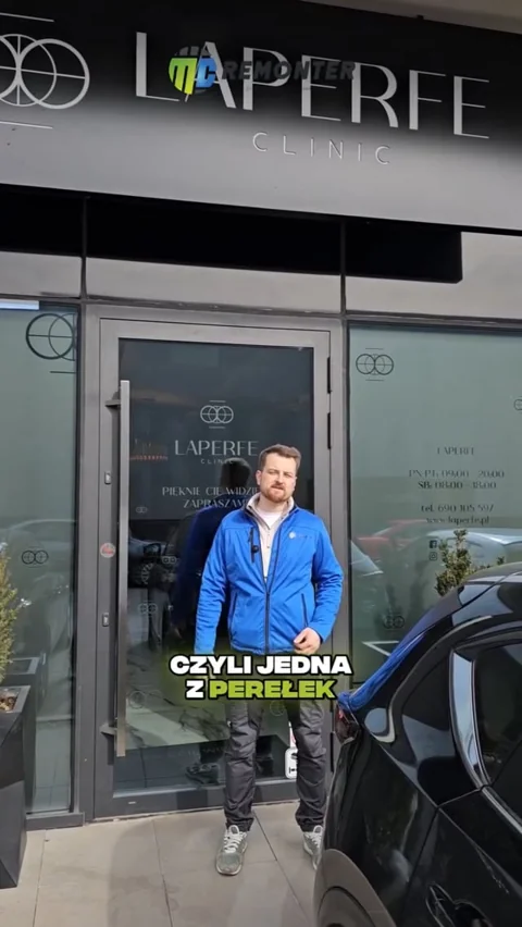 Początkowe ujęcie filmu przed kliniką Laperfe
